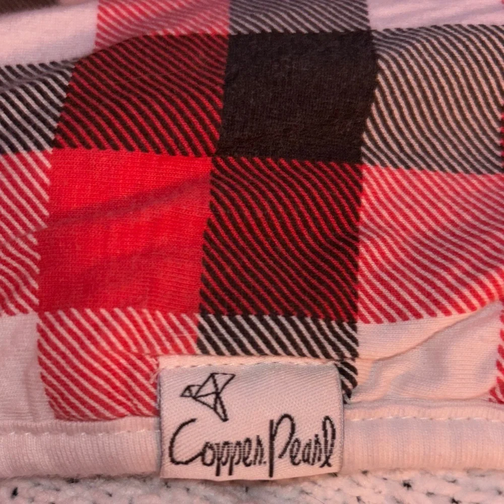 Copper Pearl Red and Black Plaid Burp Cloth